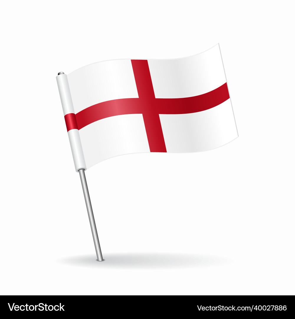 English Flag Map Pointer vector image