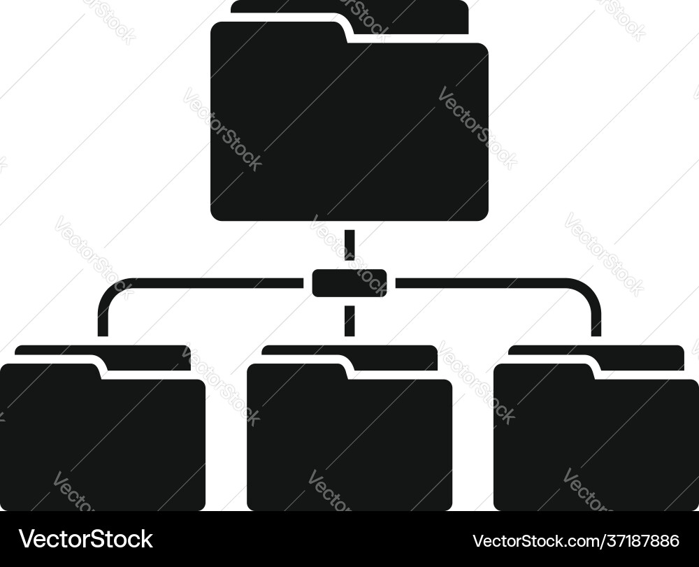 Folder network icon simple style Folder network icon simple style vector image