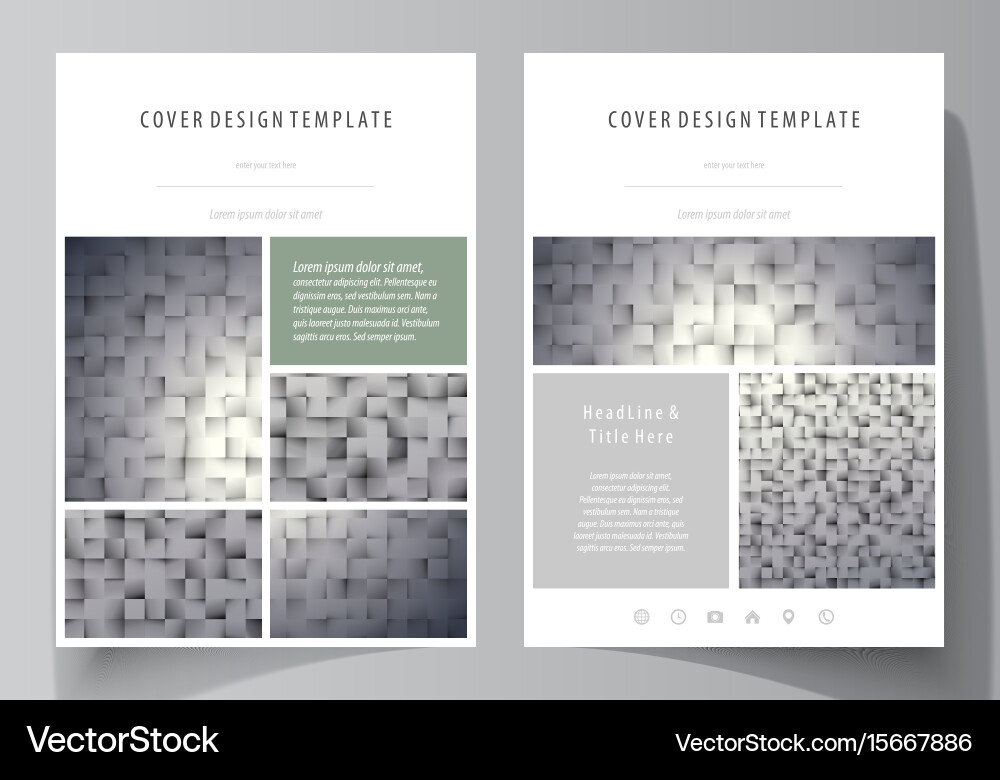 Geometric Square Pattern - Gray Background vector image