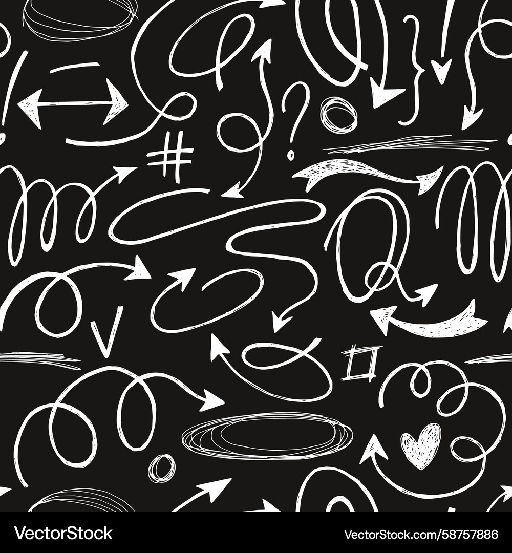 Hand Drawn Scribble Pattern Vector Image