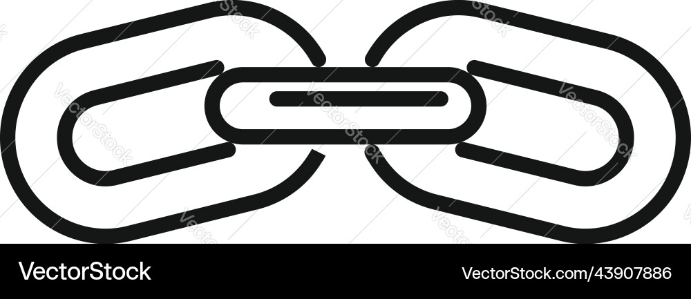 Internet chain icon outline web link Internet chain icon outline web link vector image