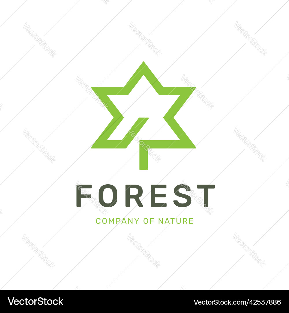 Logo design leaf of a tree vector image