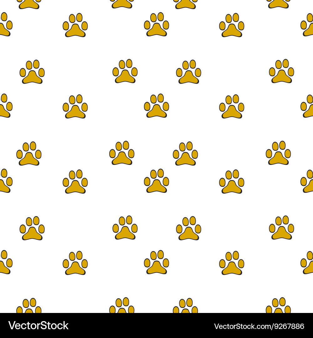 Paw background pattern Vector Image