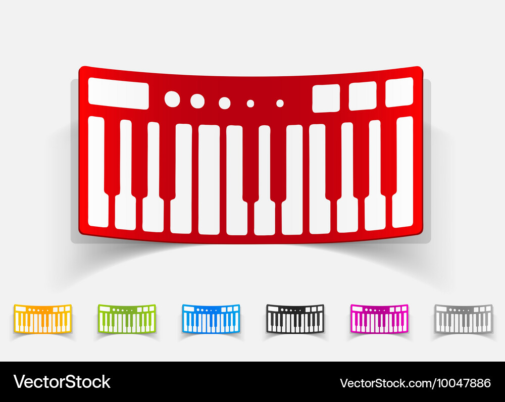 Realistic design element synthesizer Vector Image