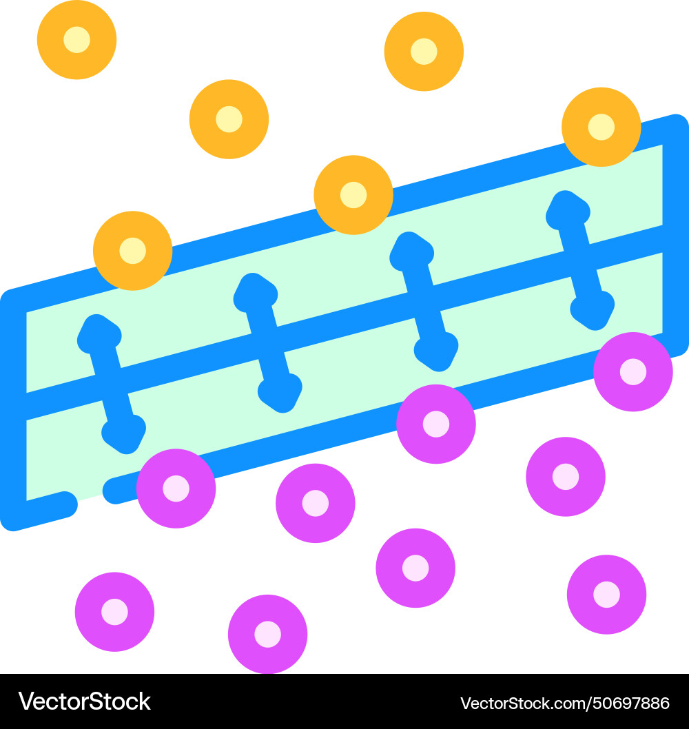 Support machine svm algorithm color icon Support machine svm algorithm color icon vector image