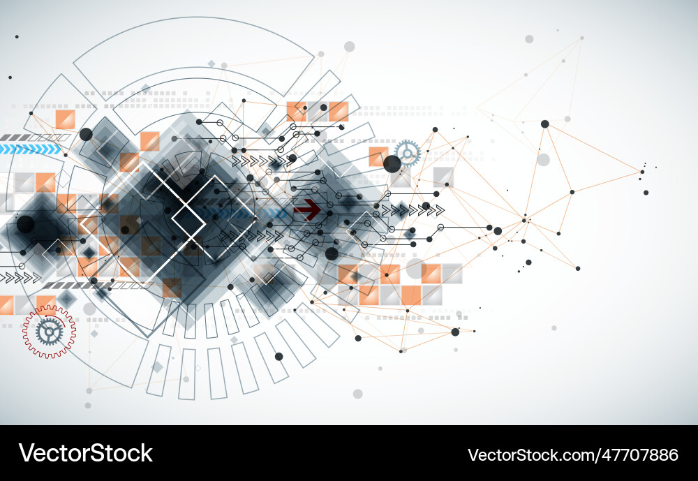 Template for science and technology presentation Template for science and technology presentation vector image
