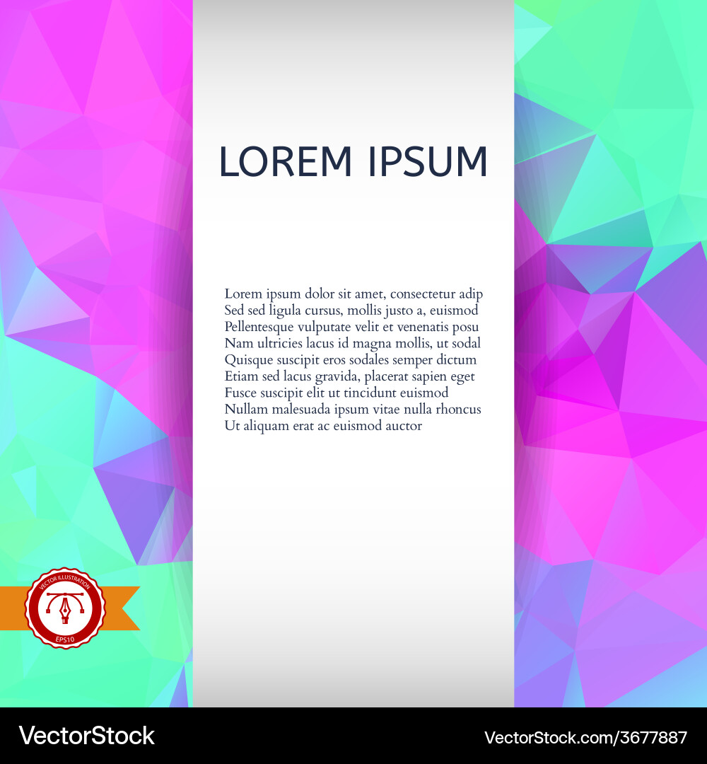 Abstract colorful triangles background vector image