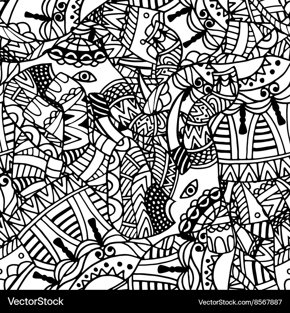 Abstract seamless pattern with stripes Vector Image