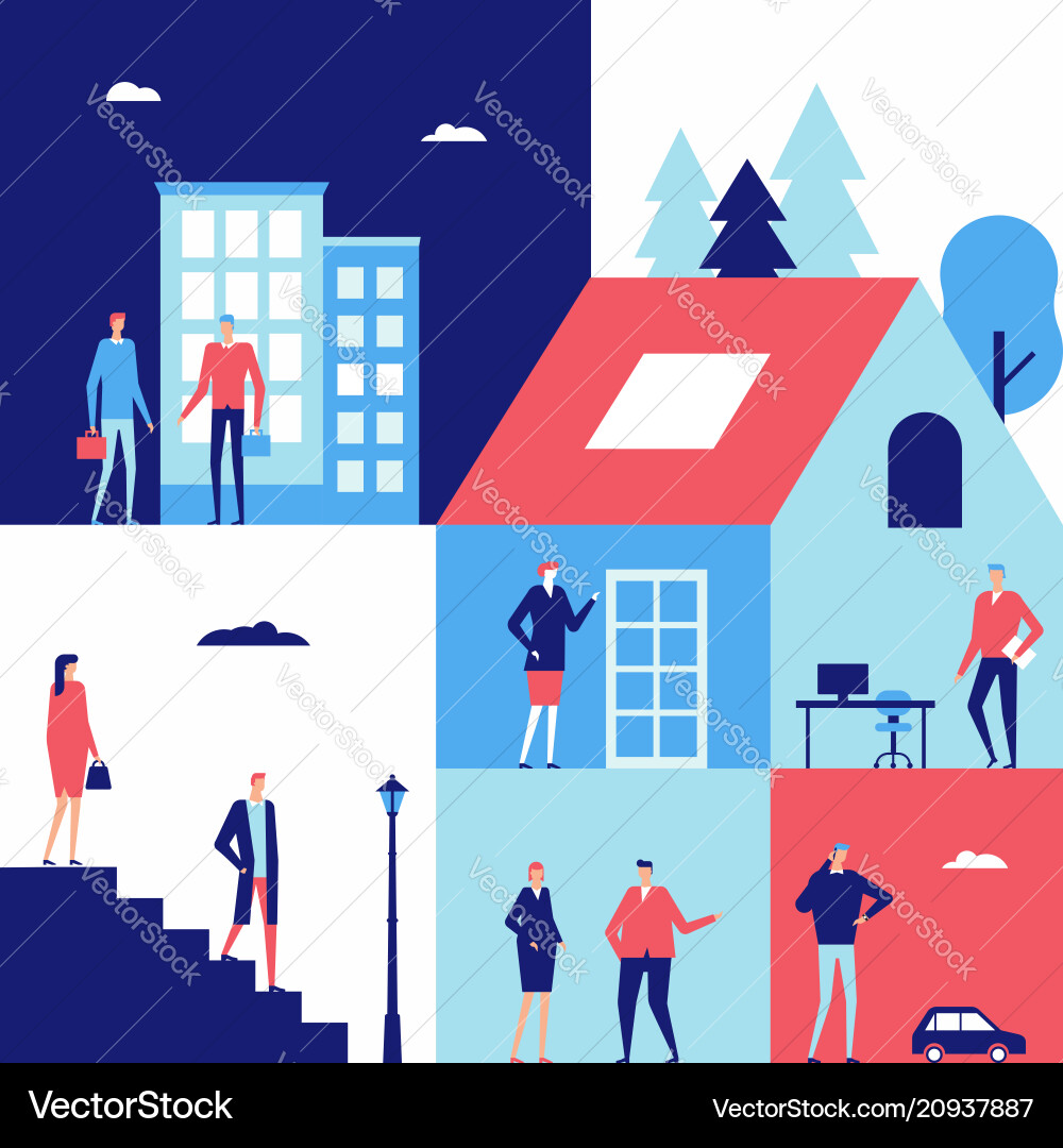 Business People - Flat Style Vector Image