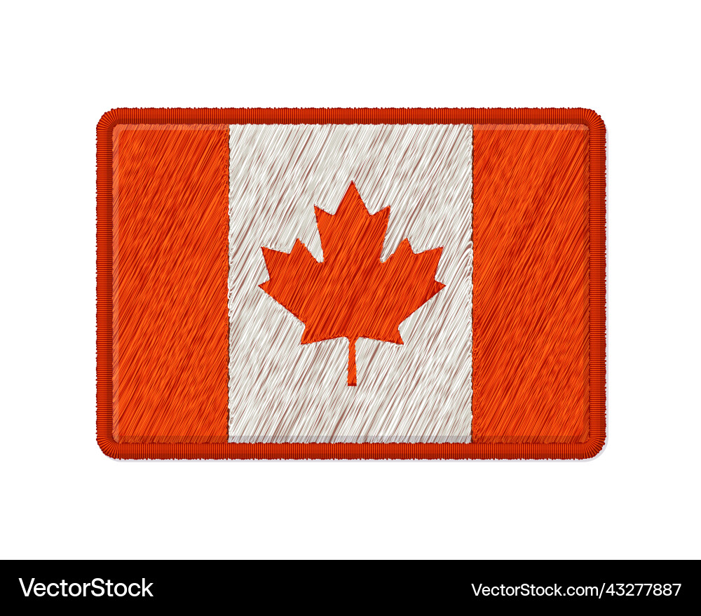 Canada flag patch vector image