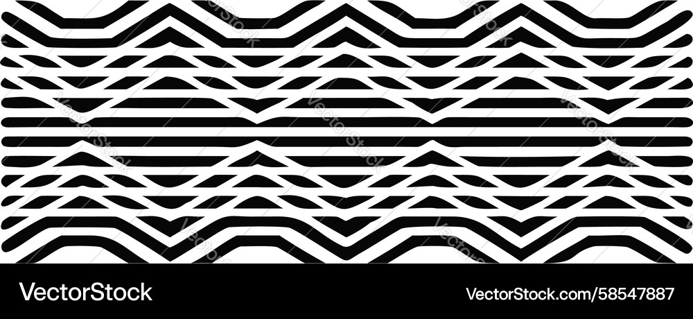 Horizontal Wavy Line Pattern Vector Image
