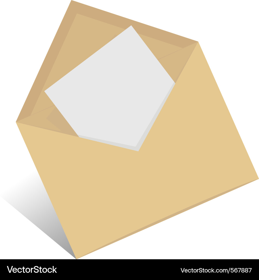 Open envelope vector image