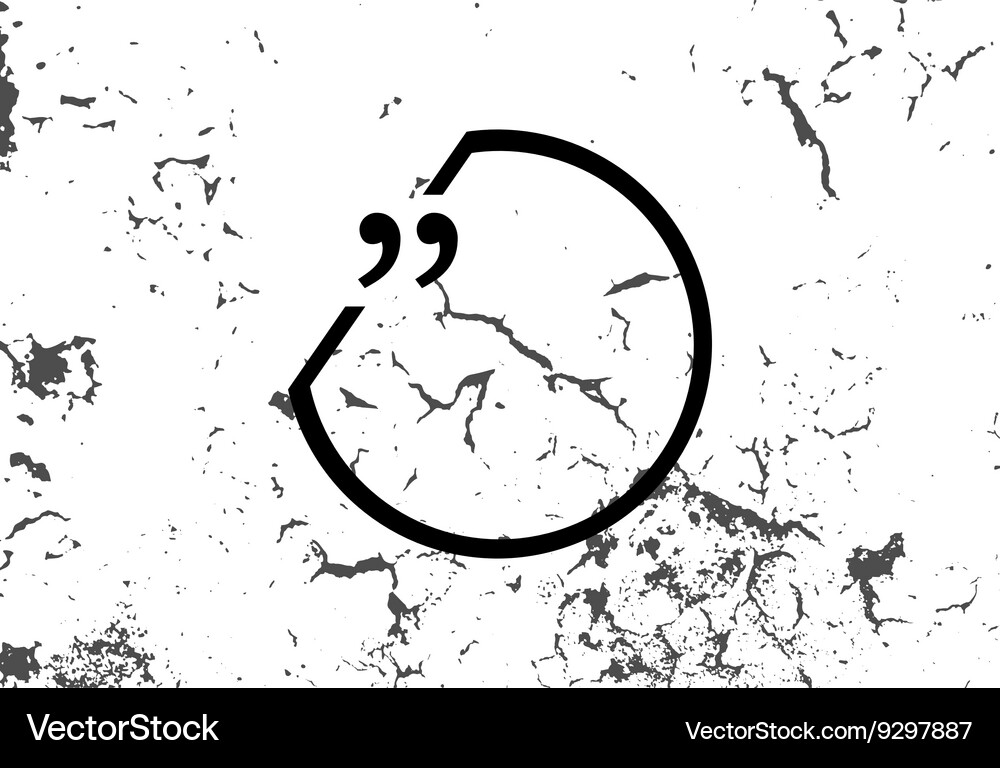 Quotation marks with thin line speech Vector Image