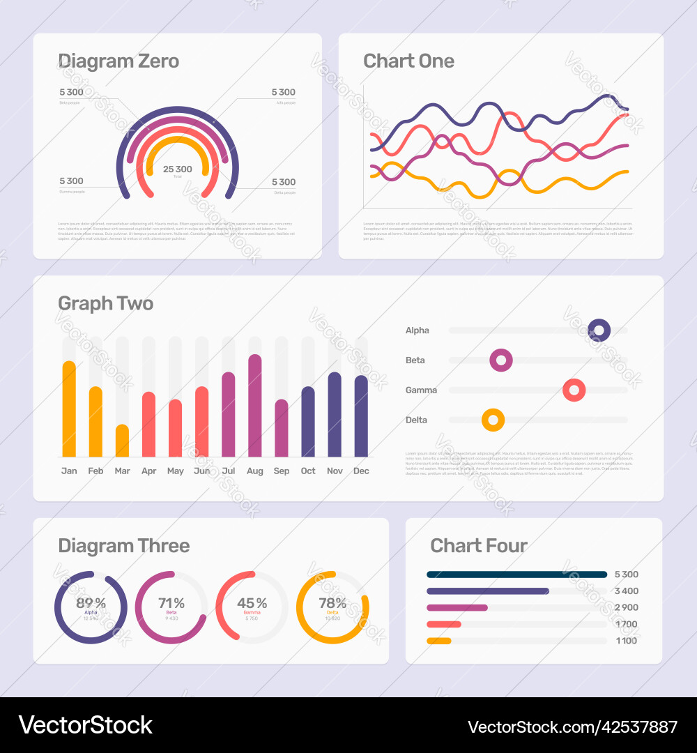 Trendy set of modern infographics design elements Trendy set of modern infographics design elements vector image