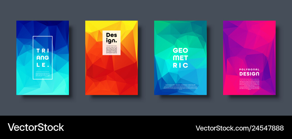 Colorful Polygon Abstract Background vector image