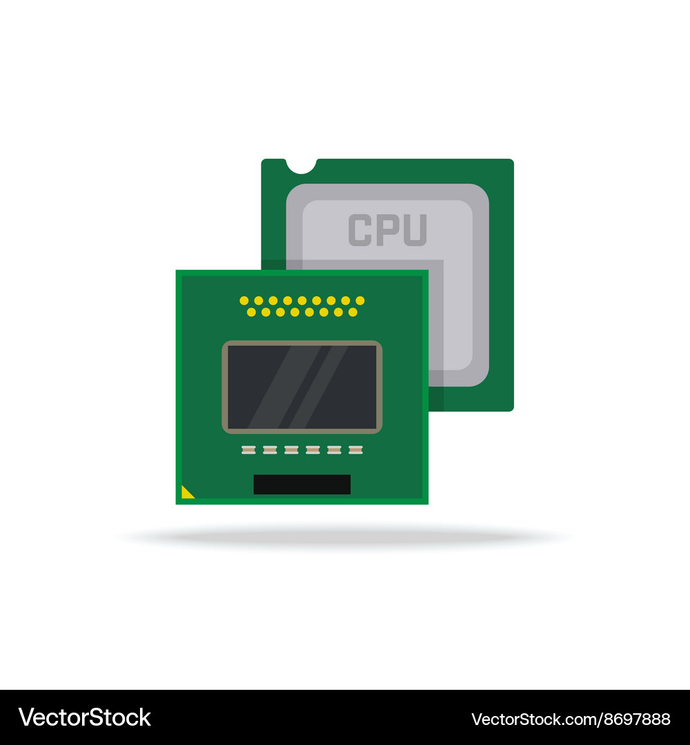 Computer processor desktop and laptop Vector Image