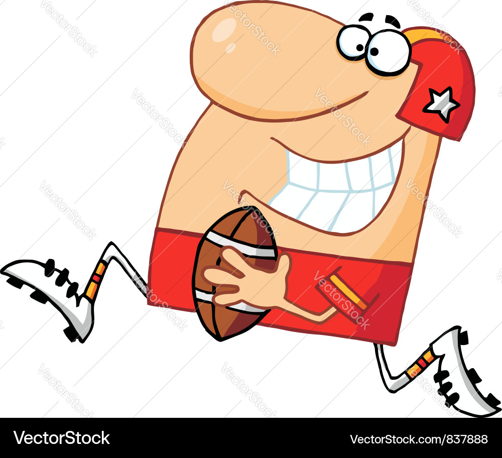 Excited Football Player Vector Image