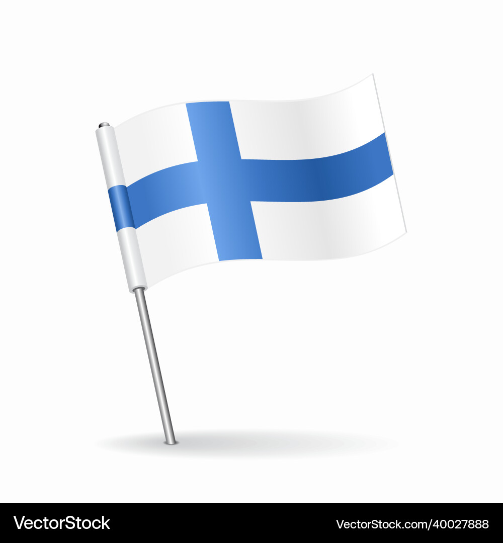 Finnish flag map pointer layout Finnish flag map pointer layout vector image