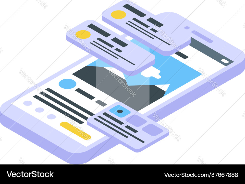 Interface system icon isometric style Interface system icon isometric style vector image