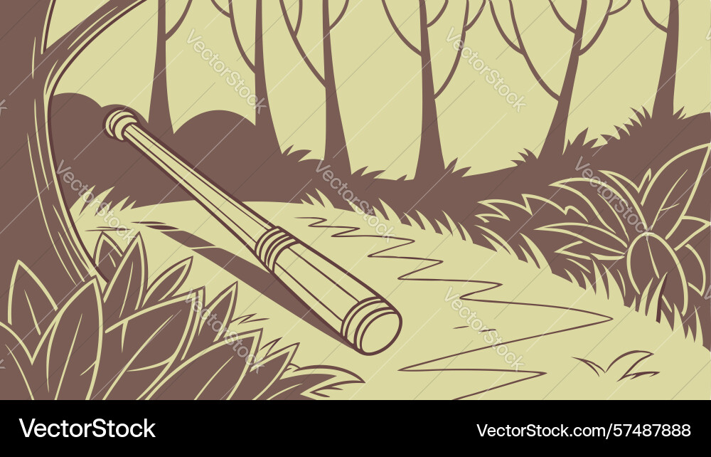 Paddle on forest path journeys pause design vector image