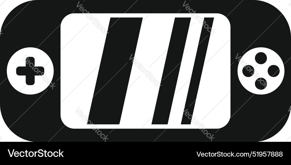 Portable gaming console showing loading screen vector image