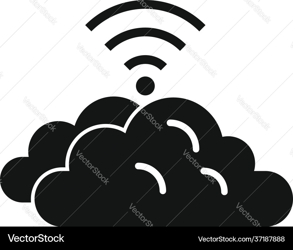 Remote control data cloud icon simple style Remote control data cloud icon simple style vector image
