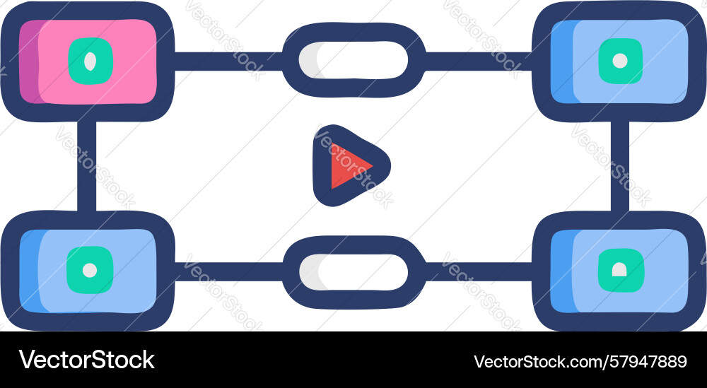Distributed Network Icon Vector Image