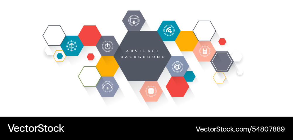 Geometric hexagon abstract background with simple Geometric hexagon abstract background with simple vector image