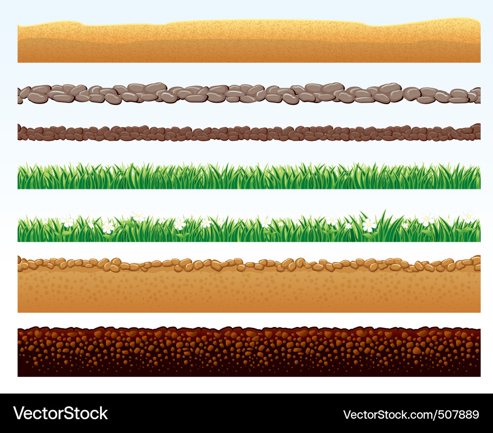 Ground Texture Elements vector image