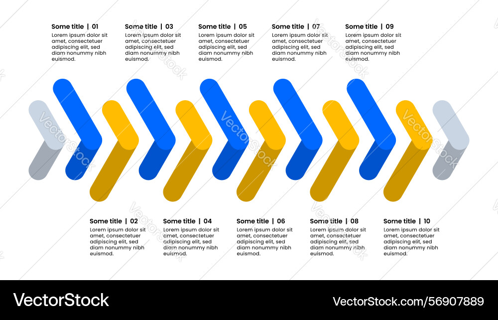 Infographic template abstract arrow with 10 steps Infographic template abstract arrow with 10 steps vector image