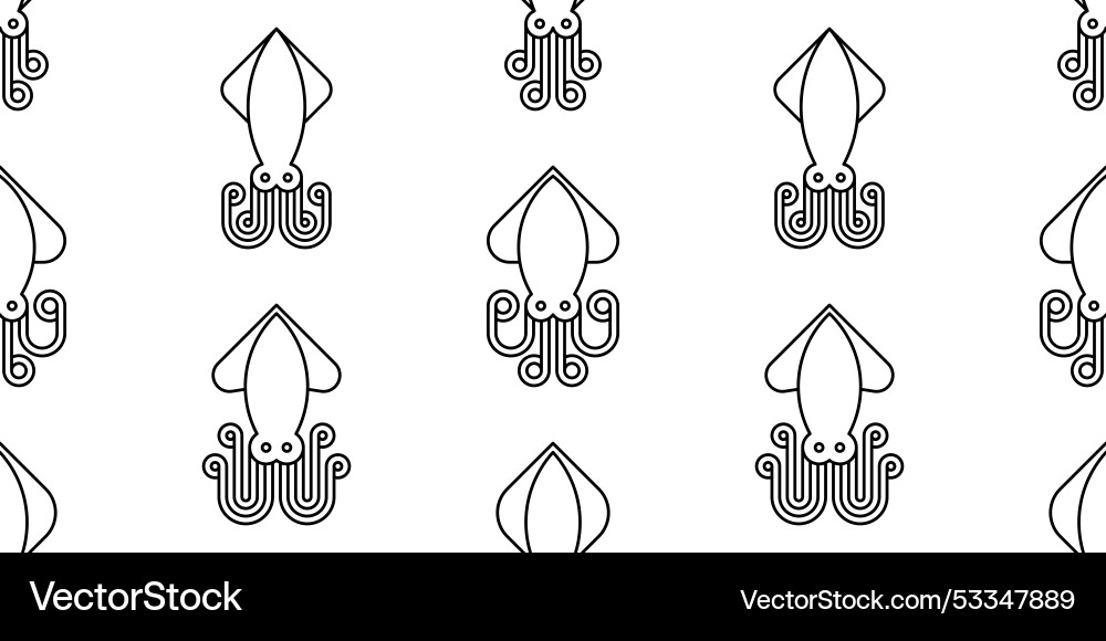 Seamless pattern with squid Vector Image