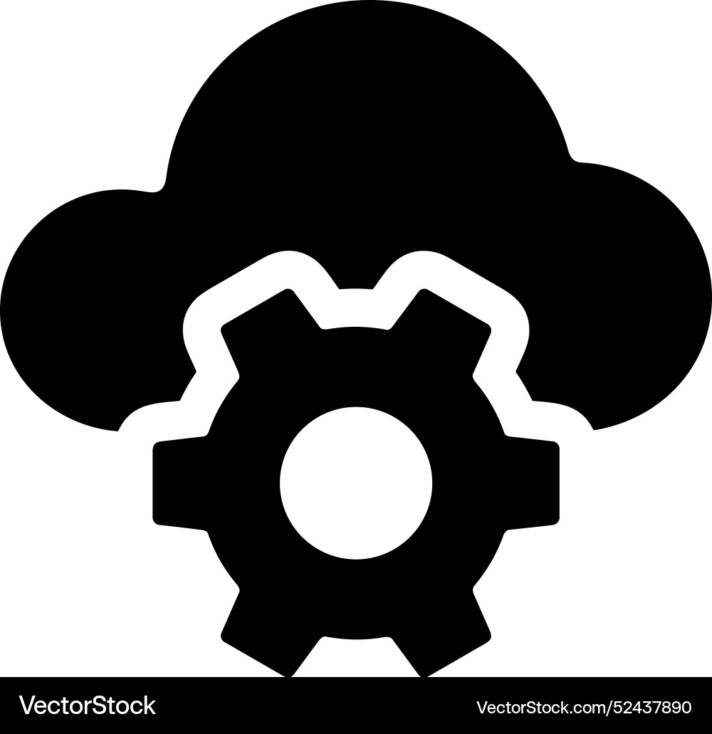 Cloud storage icon symbol image of the database Vector Image