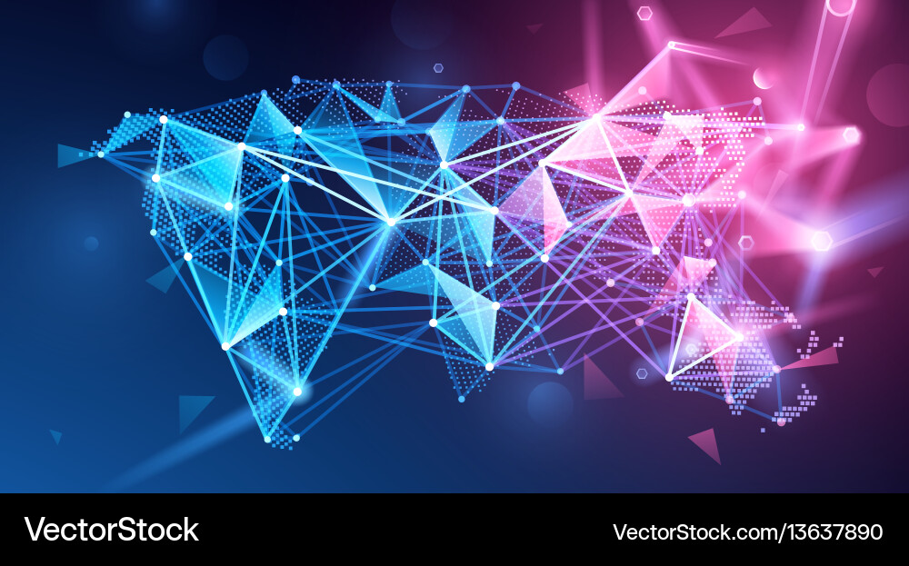 Global Network Connections vector image
