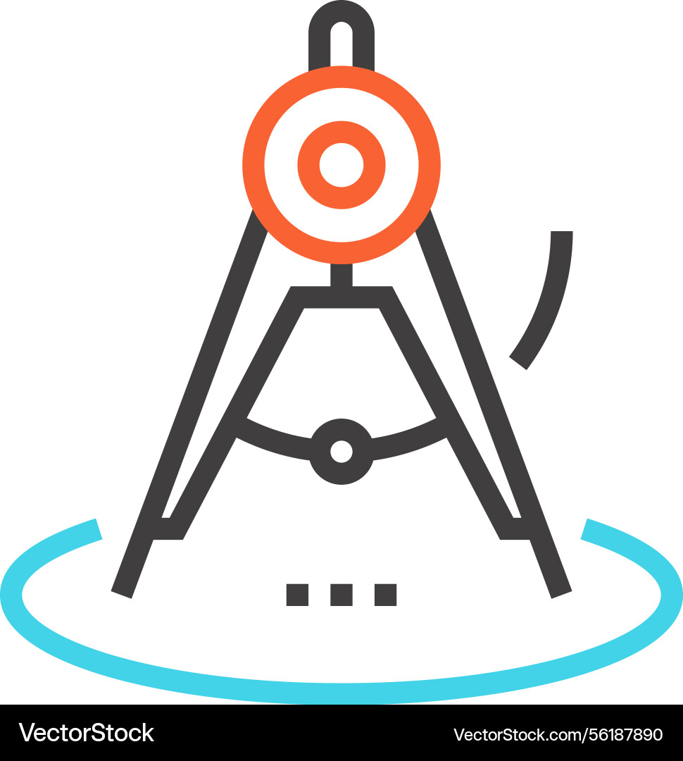Precision flat line web icon concept Precision flat line web icon concept vector image