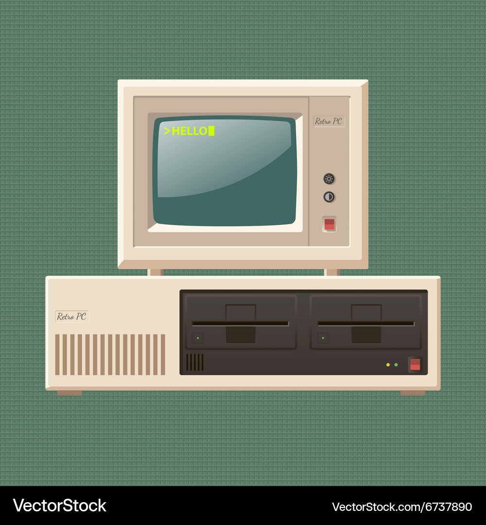Retro Computer Collection Vector Image