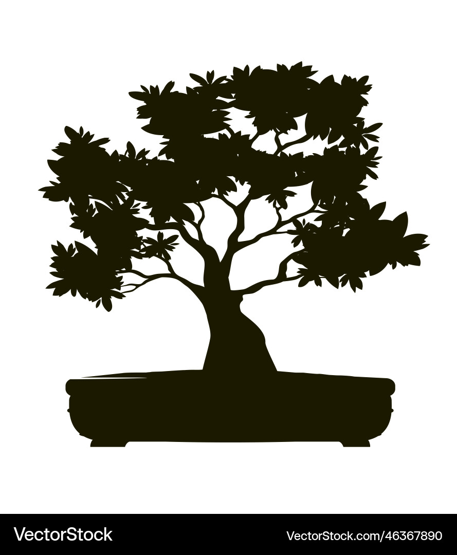 Shape of tree with leaves outline Shape of tree with leaves outline vector image
