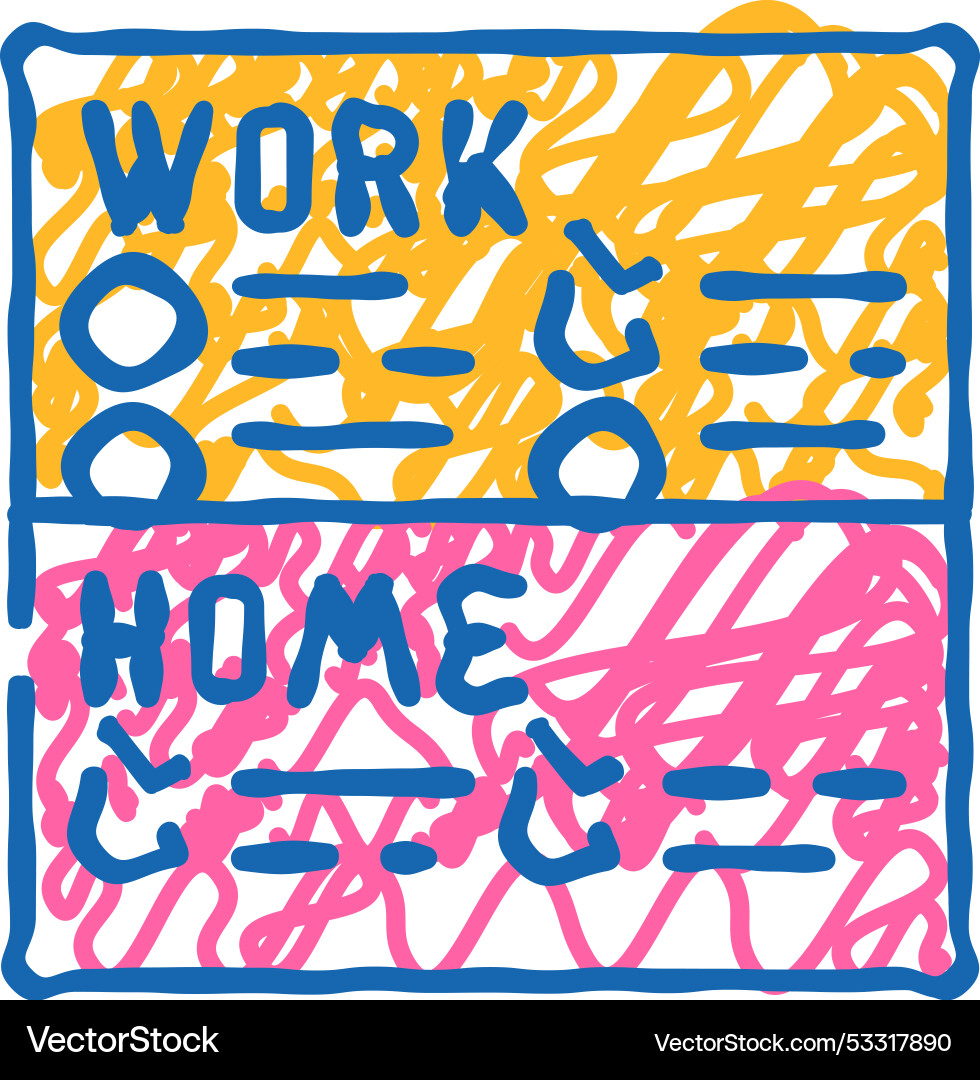 To-do lists with clear separation of work and life Vector Image