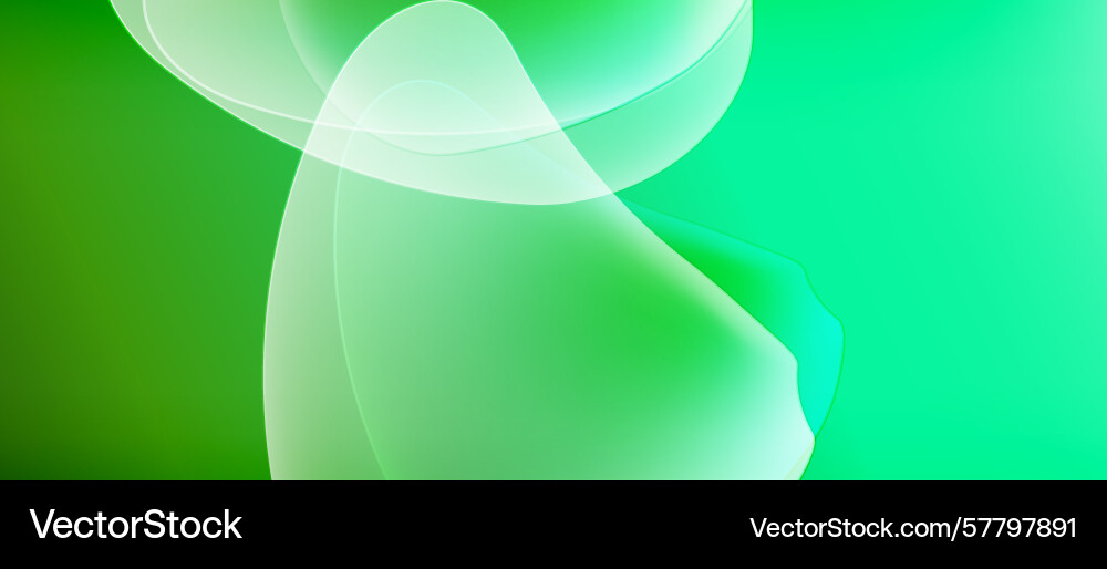 Abstract green shapes overlap creating soft Abstract green shapes overlap creating soft vector image