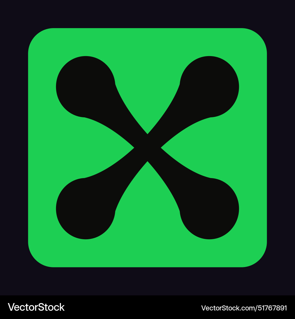 Brutalism icon with print of cross green button Brutalism icon with print of cross green button vector image