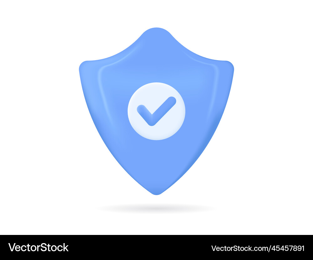 Shield with Check Mark - Security Guarantee Icon vector image