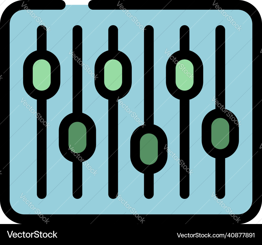 Speech equalizer icon color outline Speech equalizer icon color outline vector image