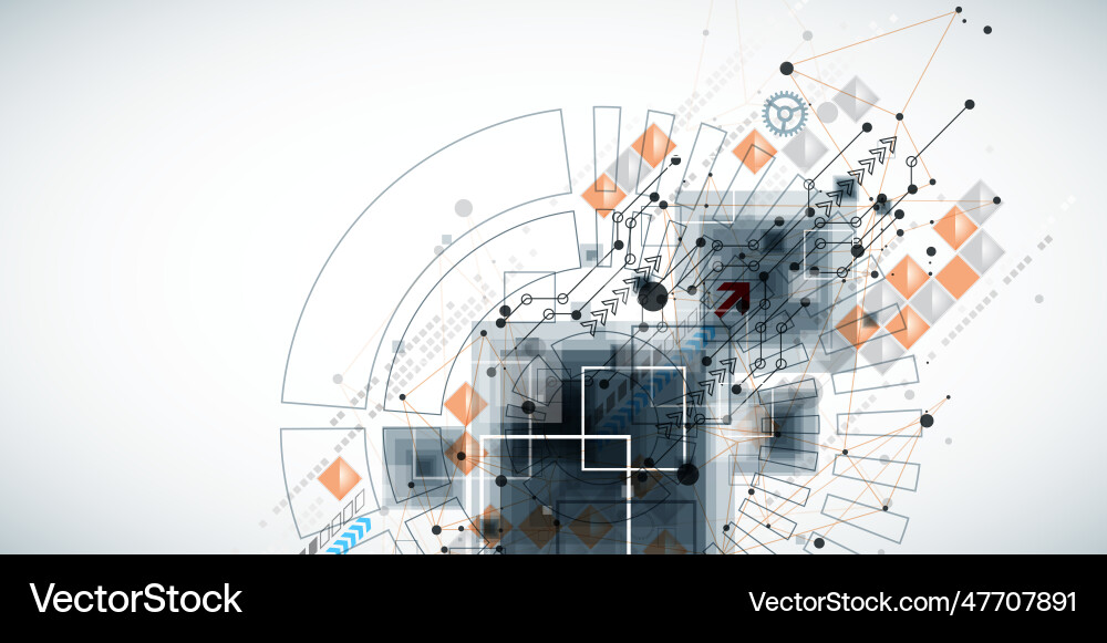 Template for science and technology presentation Template for science and technology presentation vector image