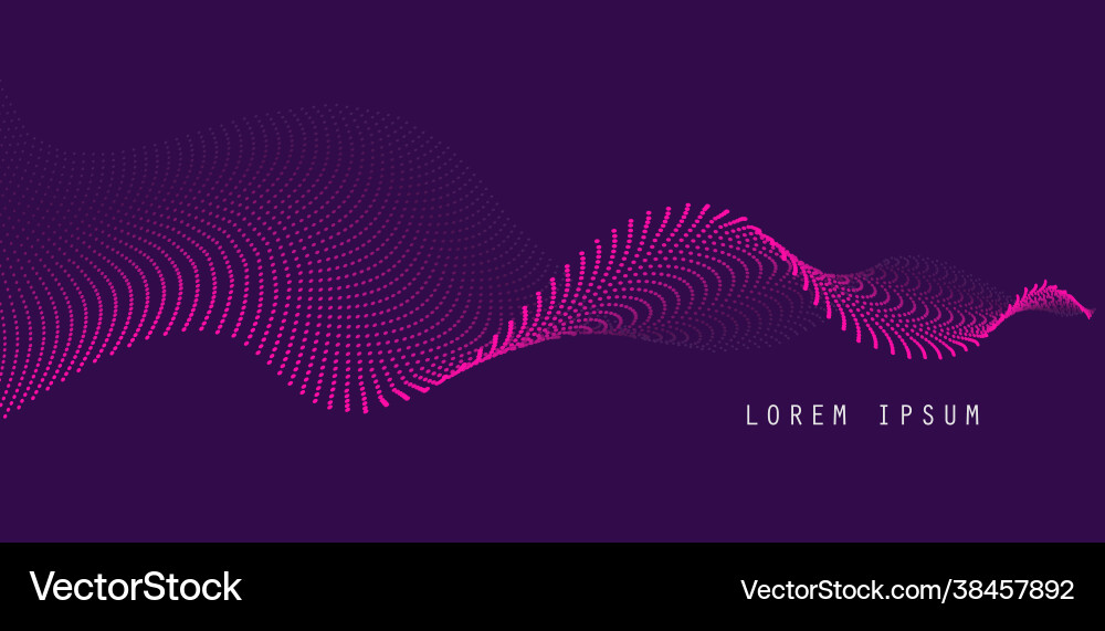 Abstract Color Wave Dots Background vector image