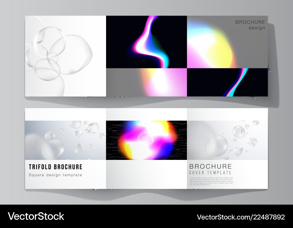 Layout of two square format covers design Layout of two square format covers design vector image