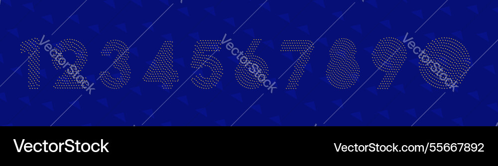 Numeric design halftone with triagle pattern Vector Image