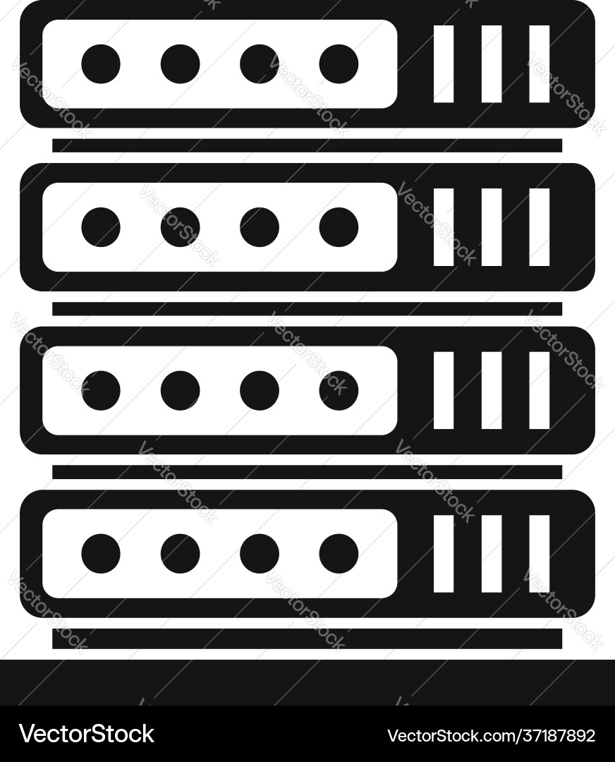 Server rack icon simple style Vector Image