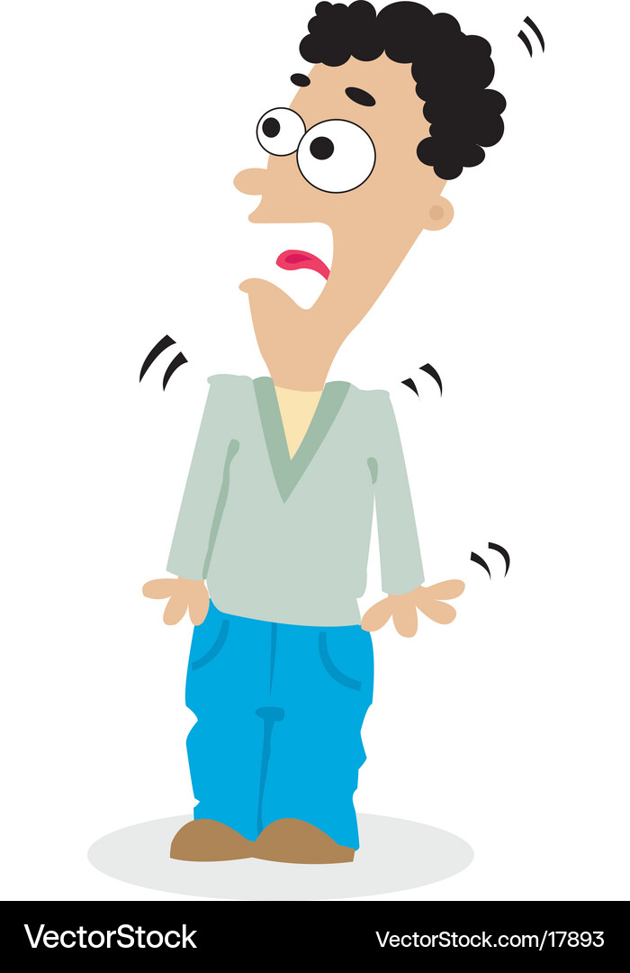 Astonished Man Vector Image