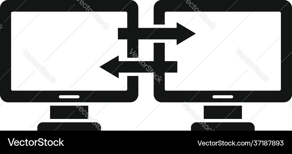 Monitor remote control icon simple style Vector Image