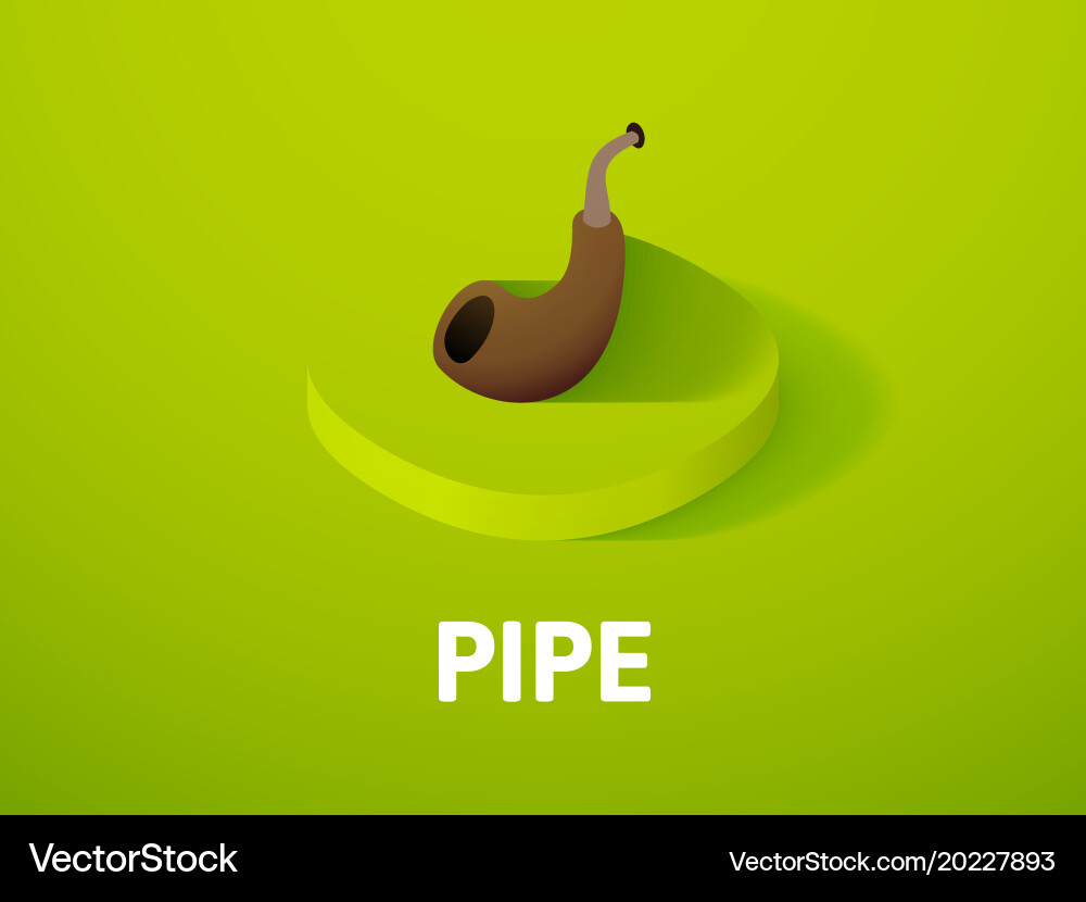 Pipe isometric icon isolated on color background vector image