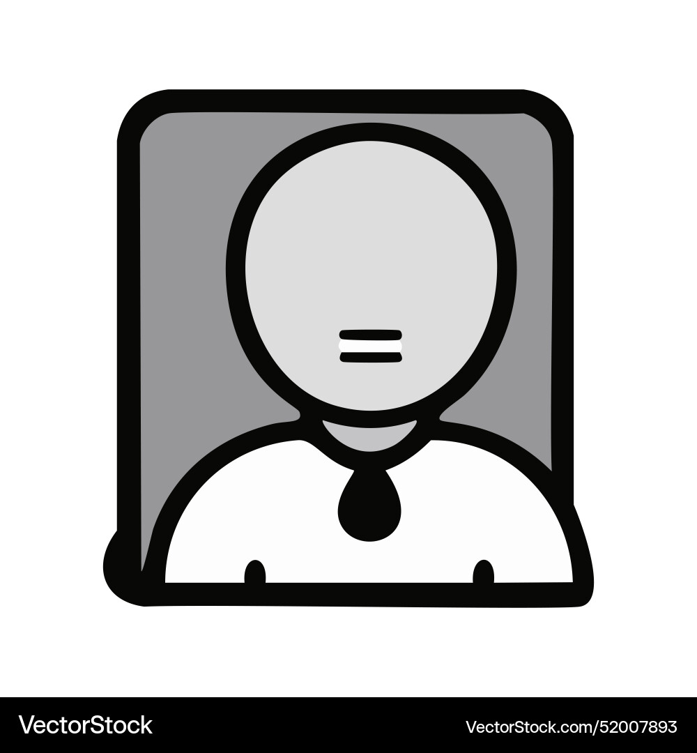 User icon outline man profile character sign vector image